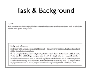 Task & Background
 