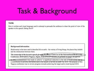 Task & Background
 