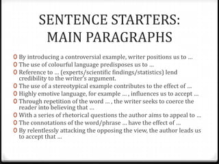 Language Analysis Essay Writing