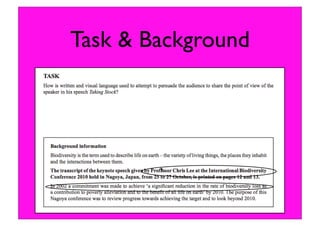 Task & Background
 