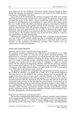 controls (n 5 27; M age 5 7.8 years). Receptive language and
              