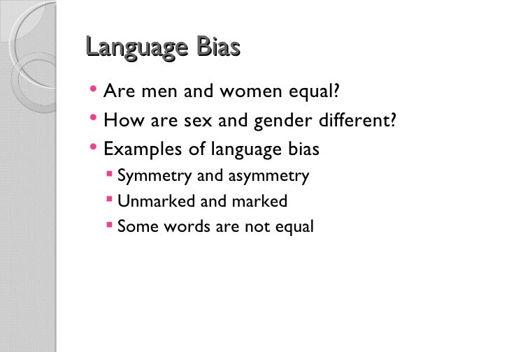 Language and bias new