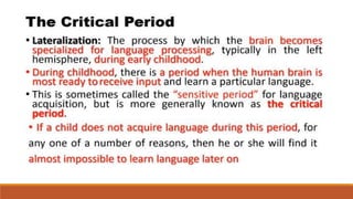 LANGUAGE AND BRAIN :Relationship Between Language and the Brain