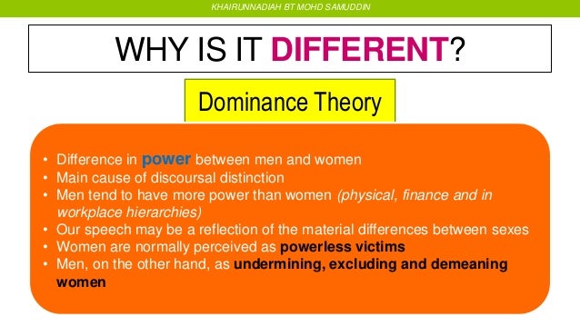 what is the dominance theory english language