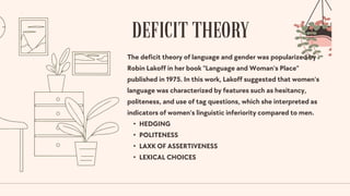 Language and Gender. Differences between Language and Gender | PPTX