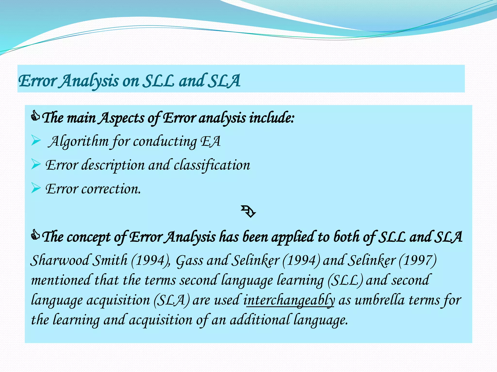 Language and linguistics error analysis | PPTX