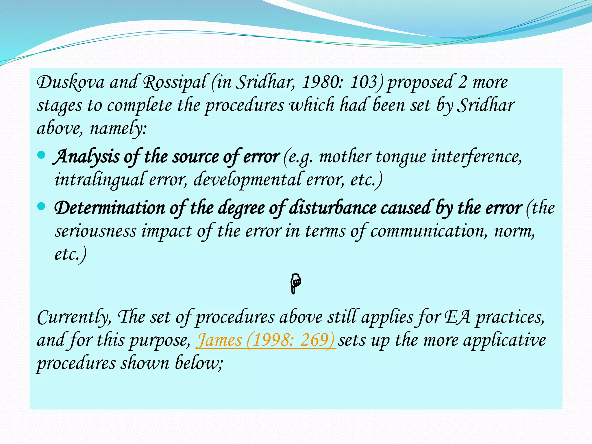 Language and linguistics error analysis | PPTX
