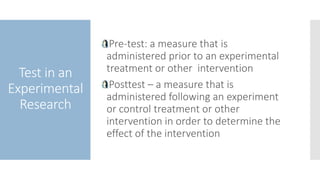 Research Pre Test Example Language and Literature Research | PPTX