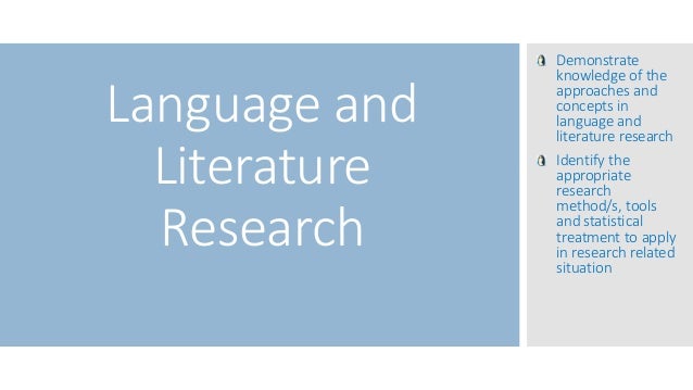 research methods in language and literature