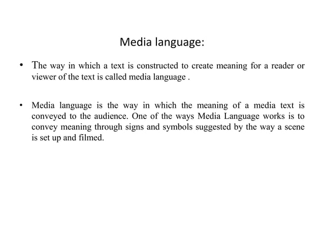 Language and media | PPTX | Technology & Computing