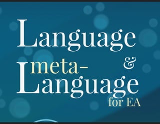 Language and Meta-language for Enterprise Architecture