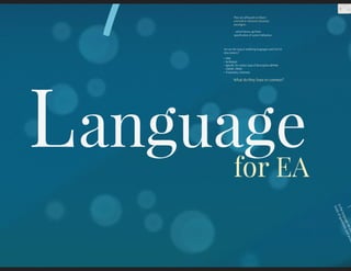 Language and Meta-language for Enterprise Architecture