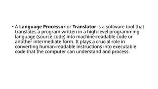 language and processors.pptx By Dr.Mamoona Anam | PPTX