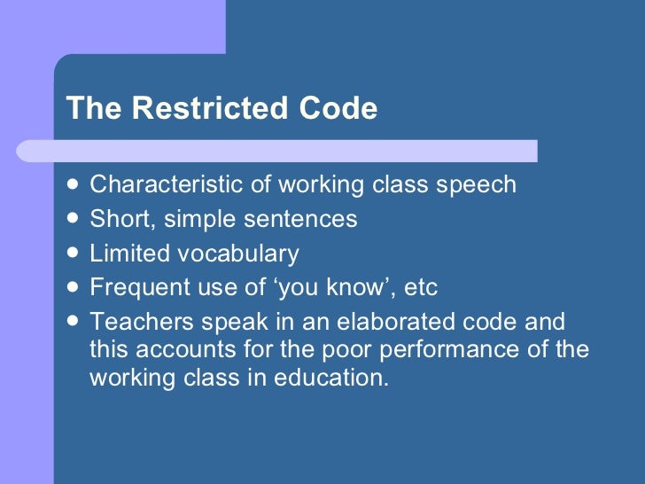 Language and social class