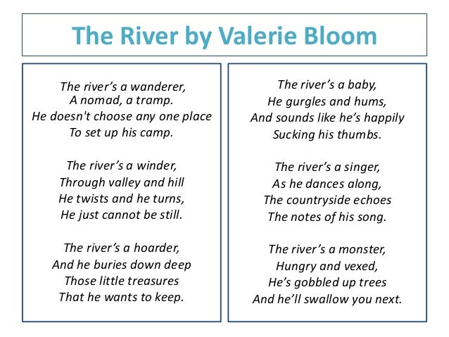 Review Of Poem The River by Valerie Bloom