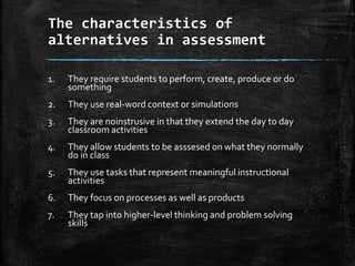 Language Assessment - Beyond Test-Alternatives Assessment by EFL ...