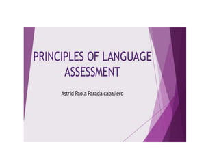 Language assessment report