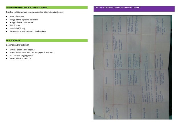 Language Assessment Tsl3123 Notes