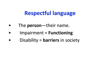 Respectitful Language The Power of Language | PPT