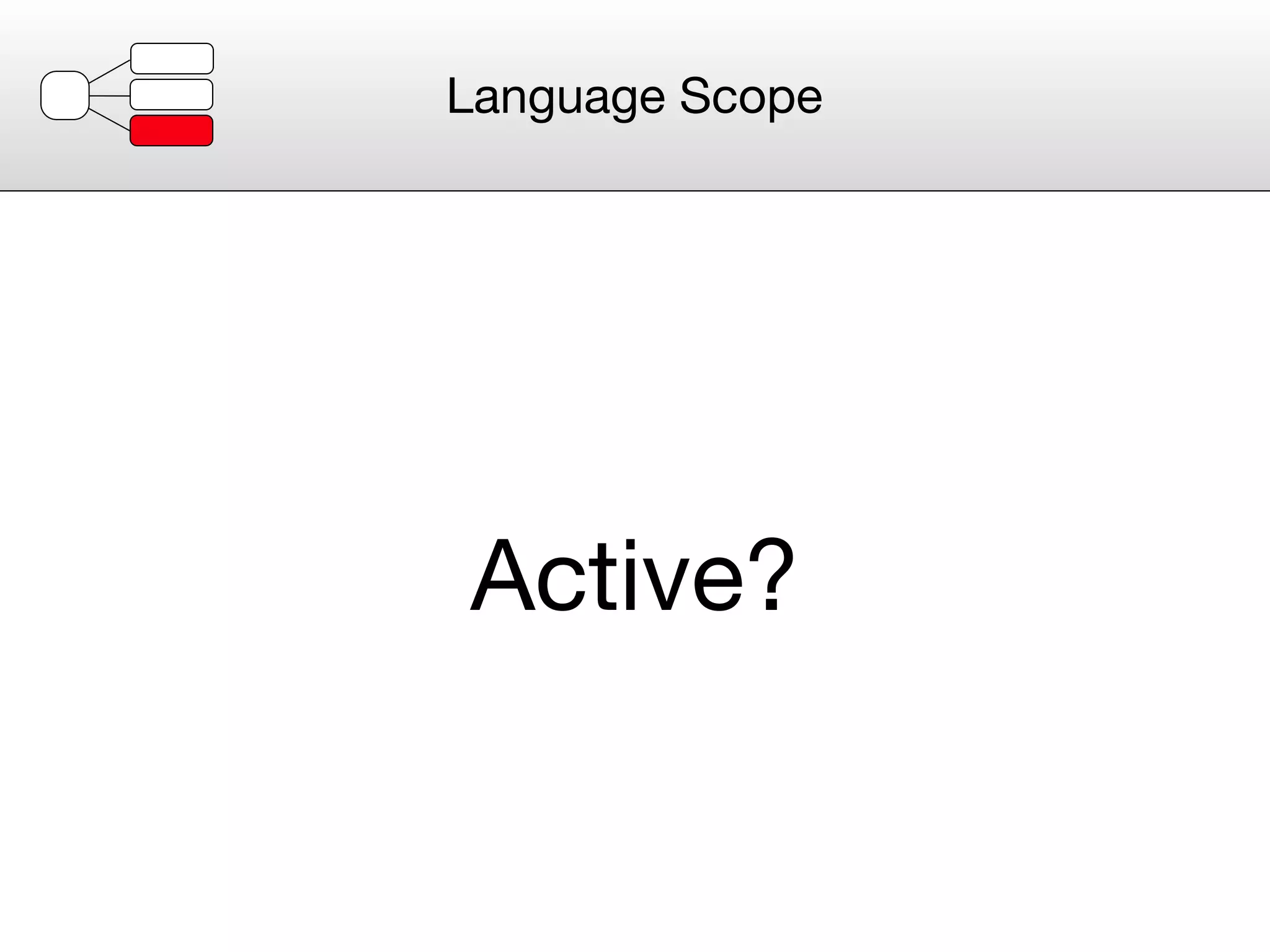 Language Scope




Active?
 