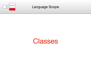 Language Scope




Classes
 