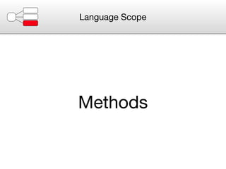 Language Scope




Methods
 