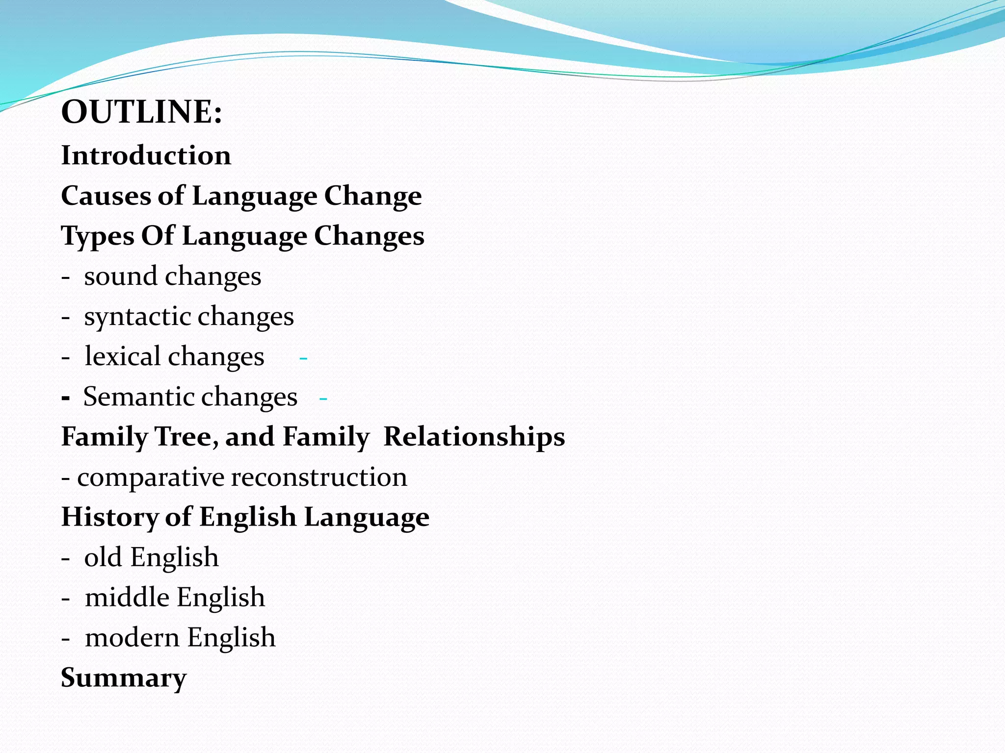 Language change | PPTX