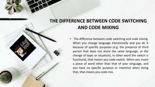 Code Switching Same Language LANGUAGE CHOICE IN MULTILINGUAL COMMUNITIES.pptx
