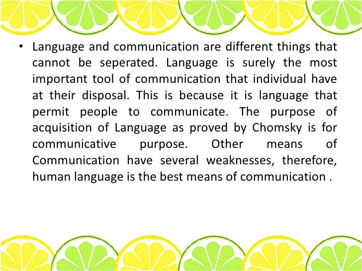 Language & Communication