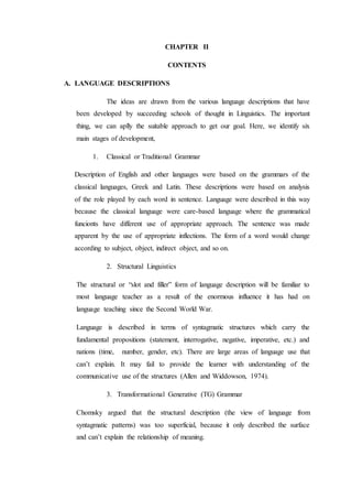 Language Description and Theories of Learning | PDF