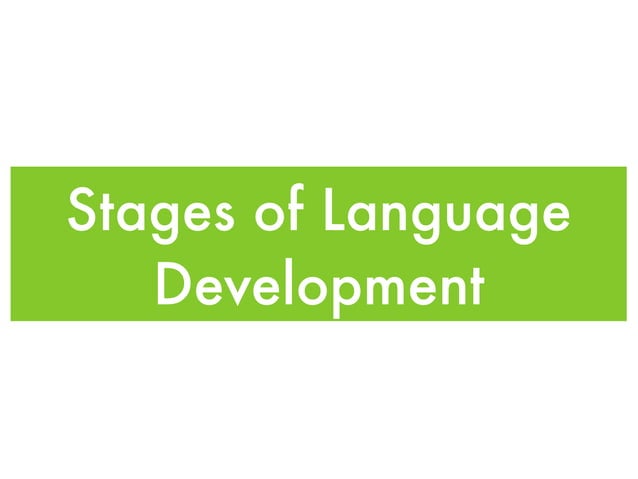 Language development | PPT