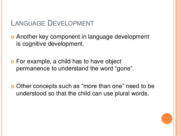 language development and cognitive development