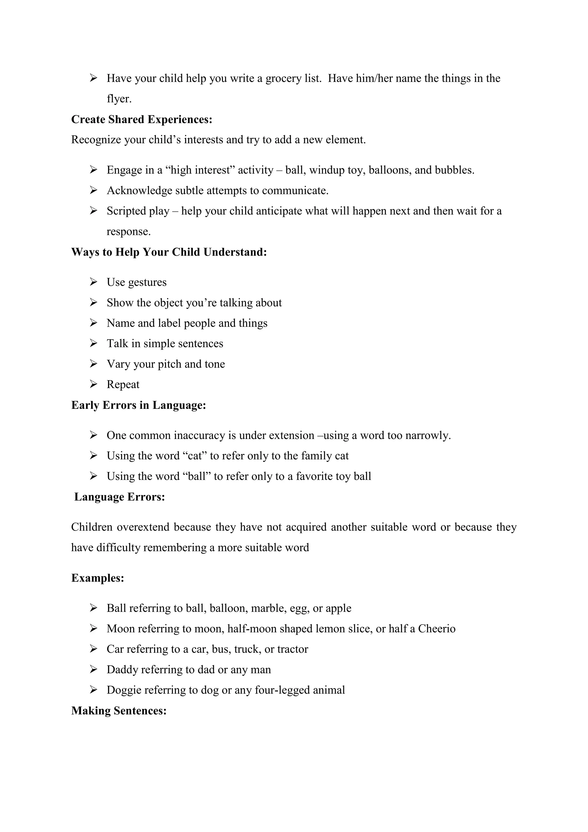 Language development in children | PDF