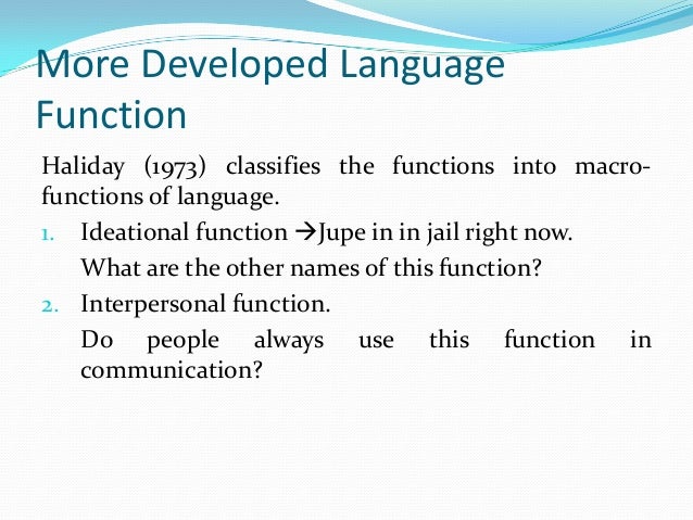 Language, dialect and language function