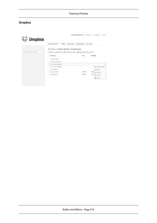 Teaching Practice
Butler and Wilkins - Page 212
Dropbox
 