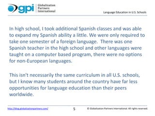 Language Education in U.S. Schools