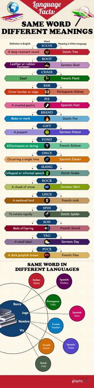 Language Facts: Same Word yet Different Meanings | PDF