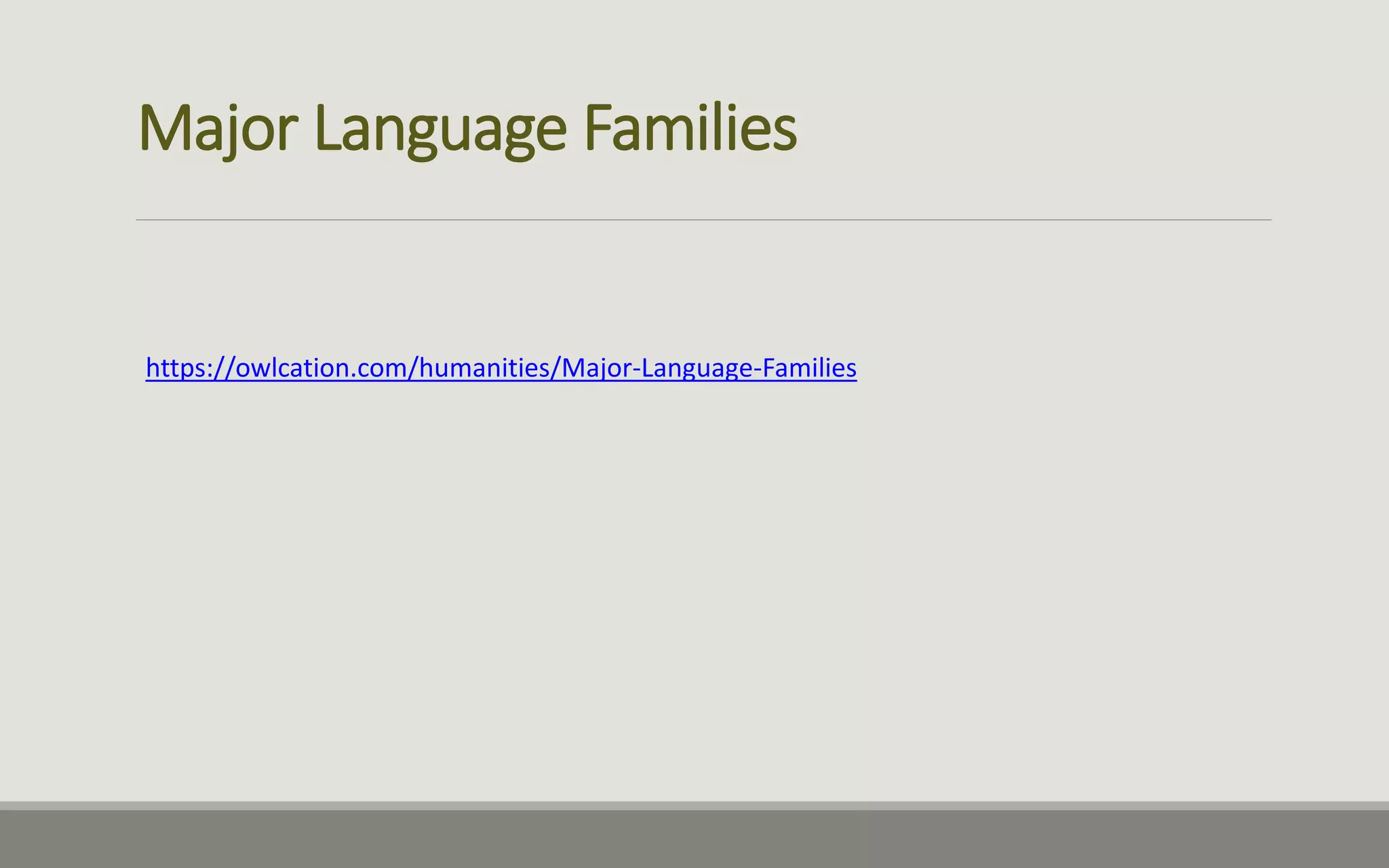 Major Language Families
https://owlcation.com/humanities/Major-Language-Families
 
