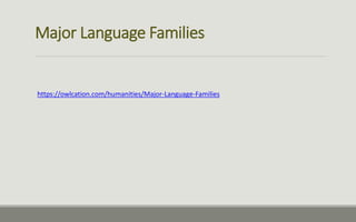 Major Language Families
https://owlcation.com/humanities/Major-Language-Families
 