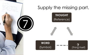 7
Supply the missing part.
 