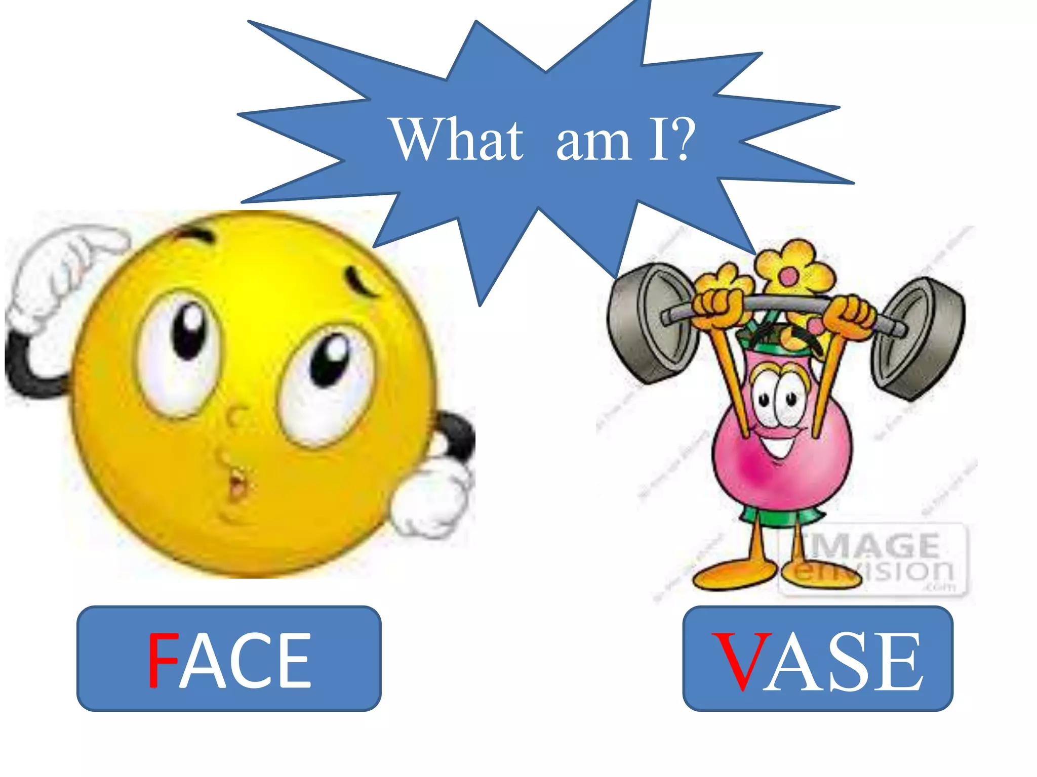 What am I? 
FACE VASE 
 