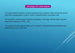 Language for specifying lexical Analyzer | PPTX