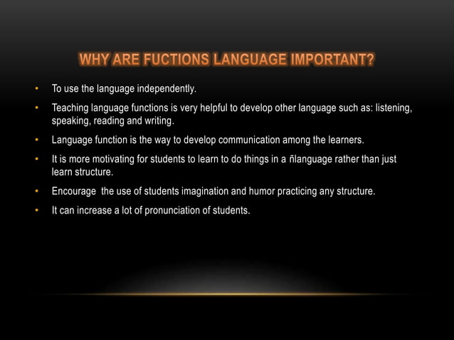Language fuctions | PPT