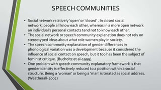 Language, gender and discourse identity | PPTX