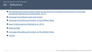 Language grounding and never-ending language learning