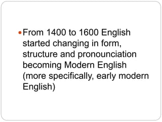 Language history and change | PPT