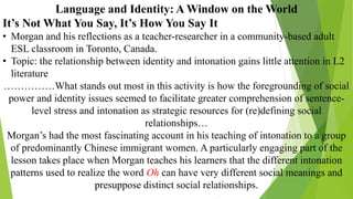 Language Ownership Language, identity, and the ownership of english | PPTX