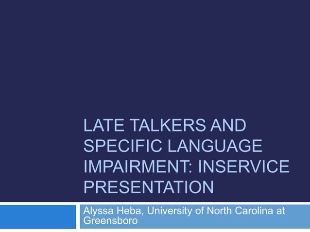 Language impairment Presentation | PPT