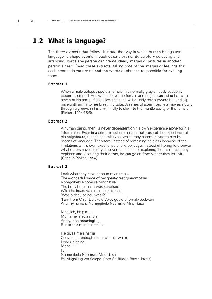 Language In Leadership And Management Ace School Management And Lead