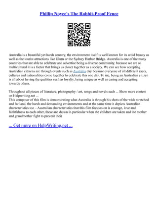 Traped Rabbit Uluru Language In Rabbit Proof Fence | PDF